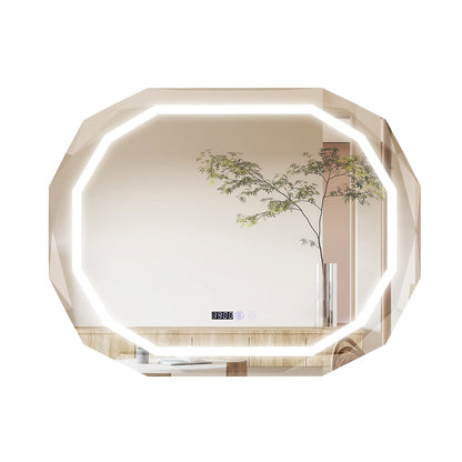 Miroir de salle de bains antibuée à DEL avec mémoire