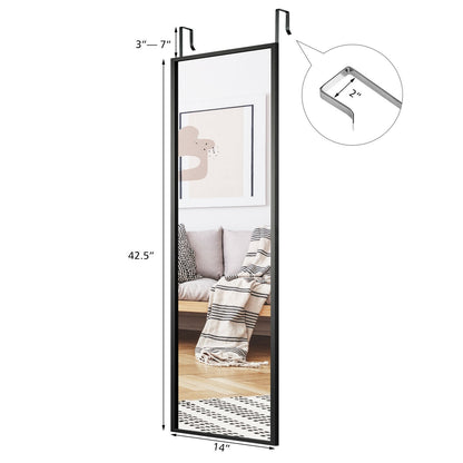 Miroir de porte sur pied en métal