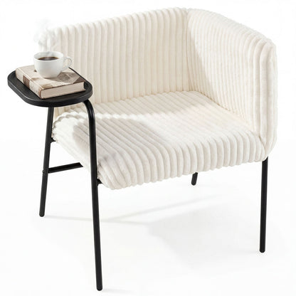 Chaise d'appoint moderne avec tablette