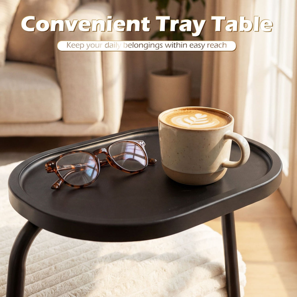 Chaise d'appoint moderne avec tablette