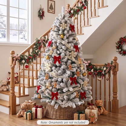 Arbre de Noel artificiel floque de neige 183 cm