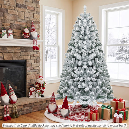 Arbre de Noel artificiel floque de neige 183 cm