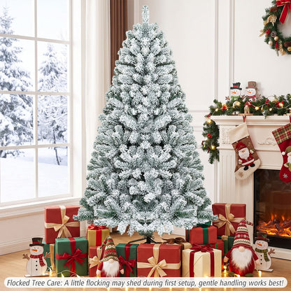 Arbre de Noel artificiel floque de neige 183 cm