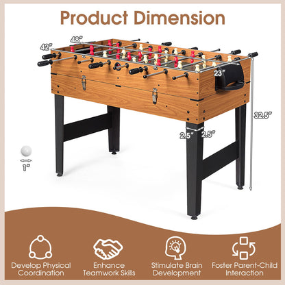 Table multi-jeux 3-en-1 de 122 cm avec baby-foot