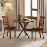 Dining chairs with wood legs — Set of 2
