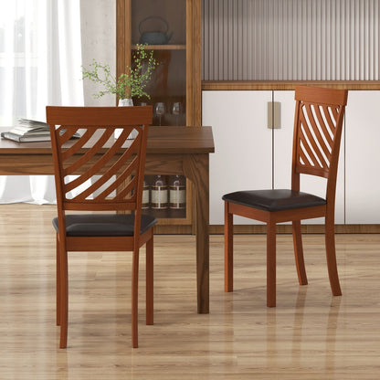 Chaises de salle à manger en bois — Lot de 2