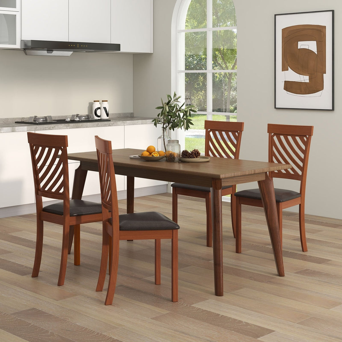 Chaises de salle à manger en bois — Lot de 2