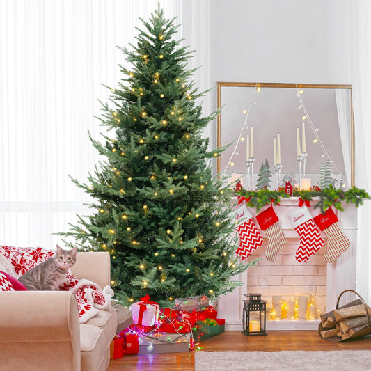 Arbre de Noël artificiel pré-éclairé 244 cm