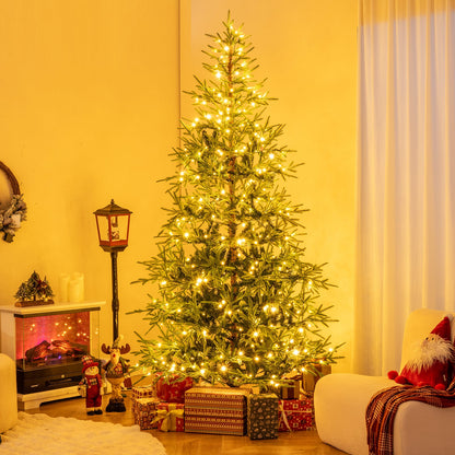 Arbre de Noël artificiel pré-éclairé à charnières