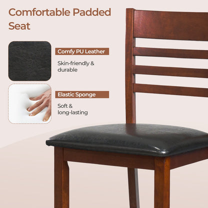 Tabouret de comptoir dossier appui-pieds — Lot de 2