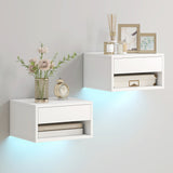 Floating smart LED bedside table — Set of 2