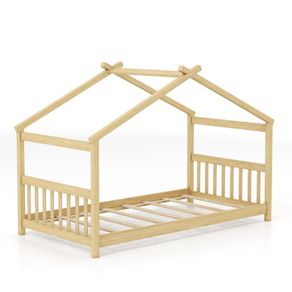 Lit cabane simple en bois pour enfant