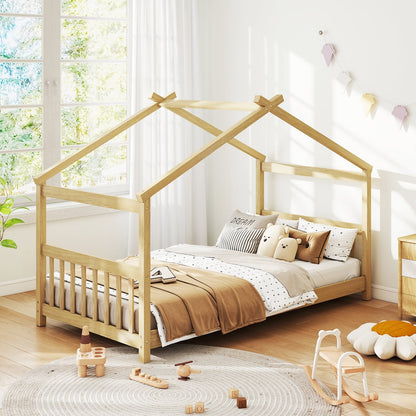 Lit cabane simple en bois pour enfant