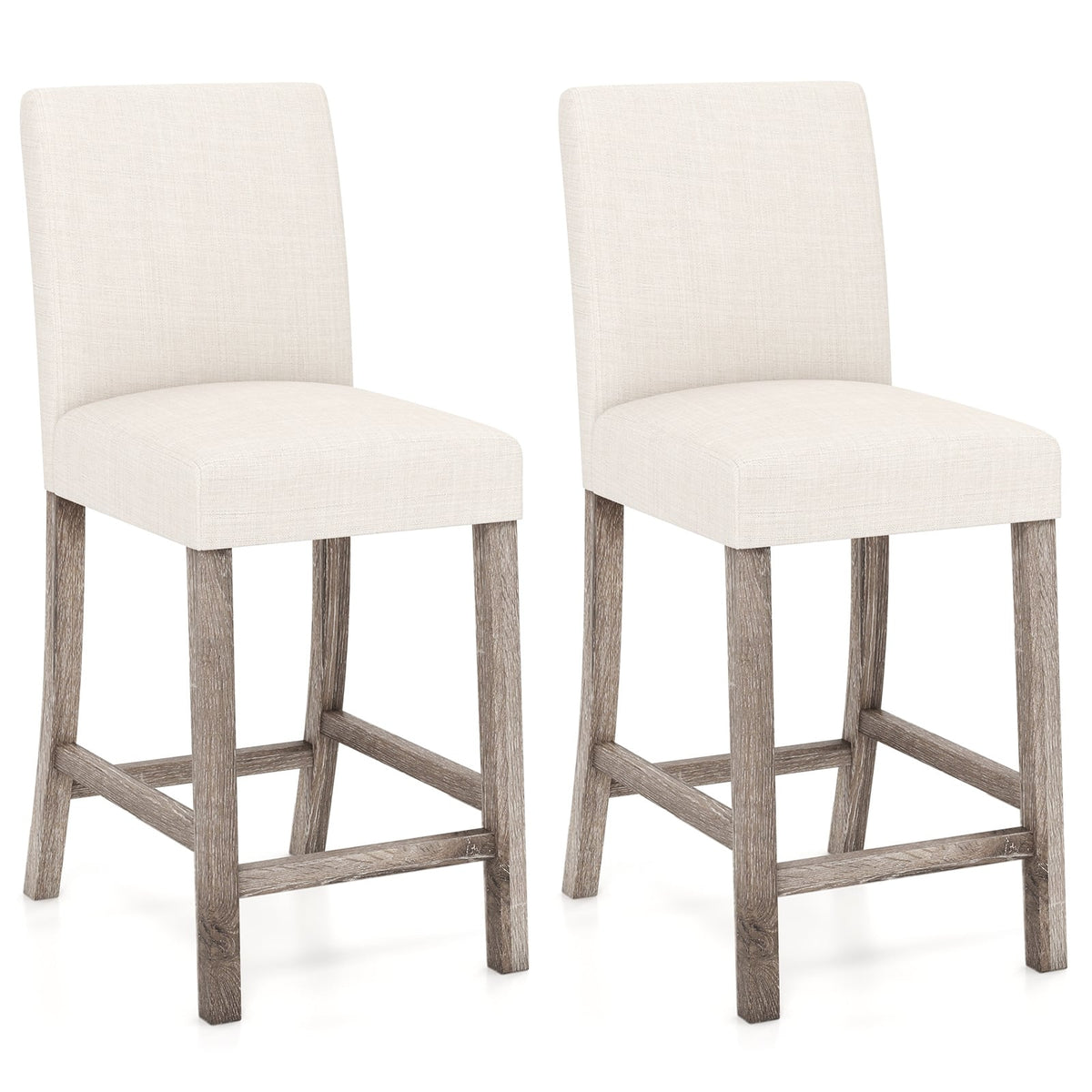 Tabouret de comptoir avec dossier — Lot de 2