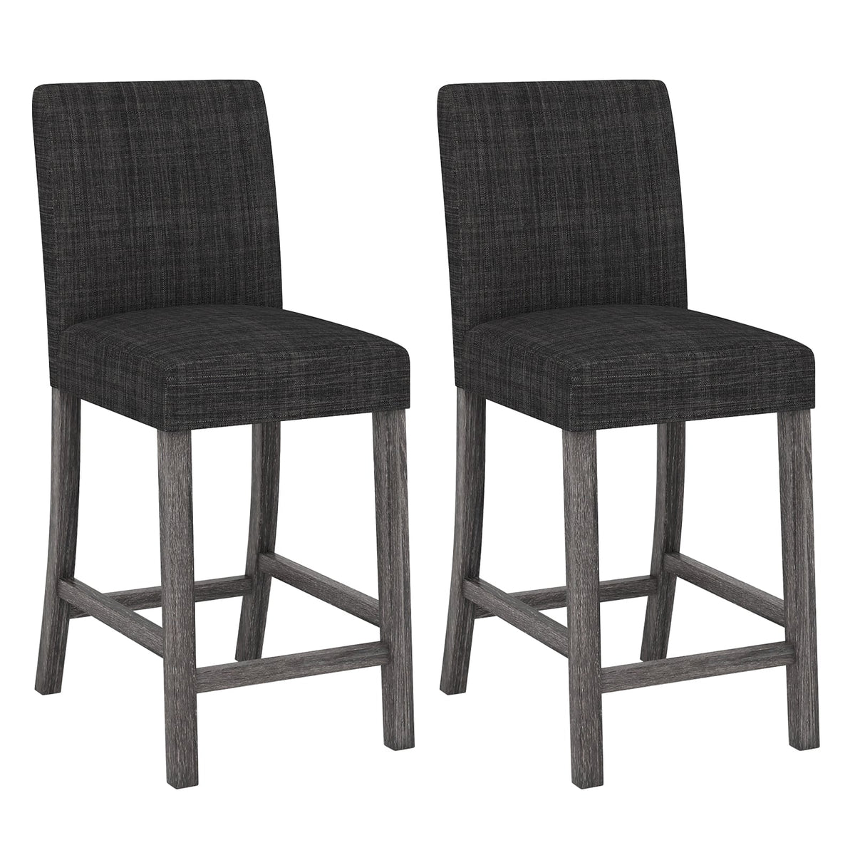 Tabouret de comptoir avec dossier — Lot de 2