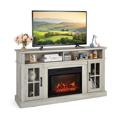 Meuble TV avec foyer électrique de 1400 W