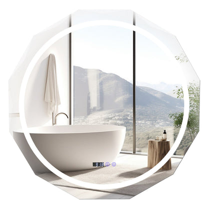 Miroir de salle de bain à DEL antibuée tactile