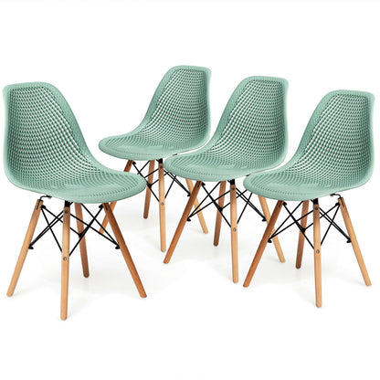 Chaises de salle à manger modernes en plastique — Lot de 4