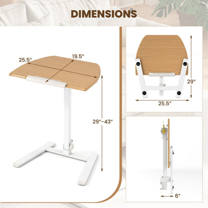 Bureau debout mobile pliant pour ordinateur portable