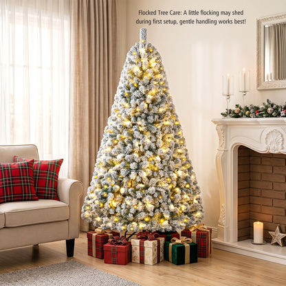 Arbre de Noël artificiel floqué de neige 183 cm