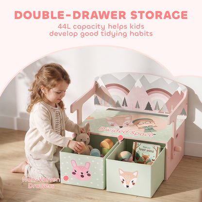 3-in-1 convertible wooden toy storage chest