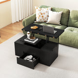 3-in-1 Expandable Lift-Top Coffee Table with 4 Stools