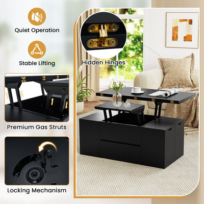 Table basse relevable extensible 3-en-1 — Lot de 5