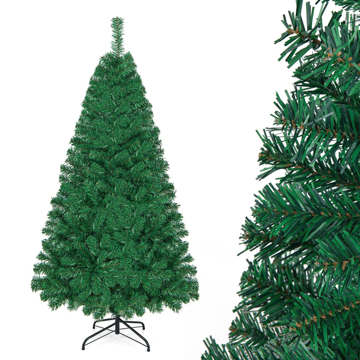 Arbre de Noël artificiel en PVC avec support en métal