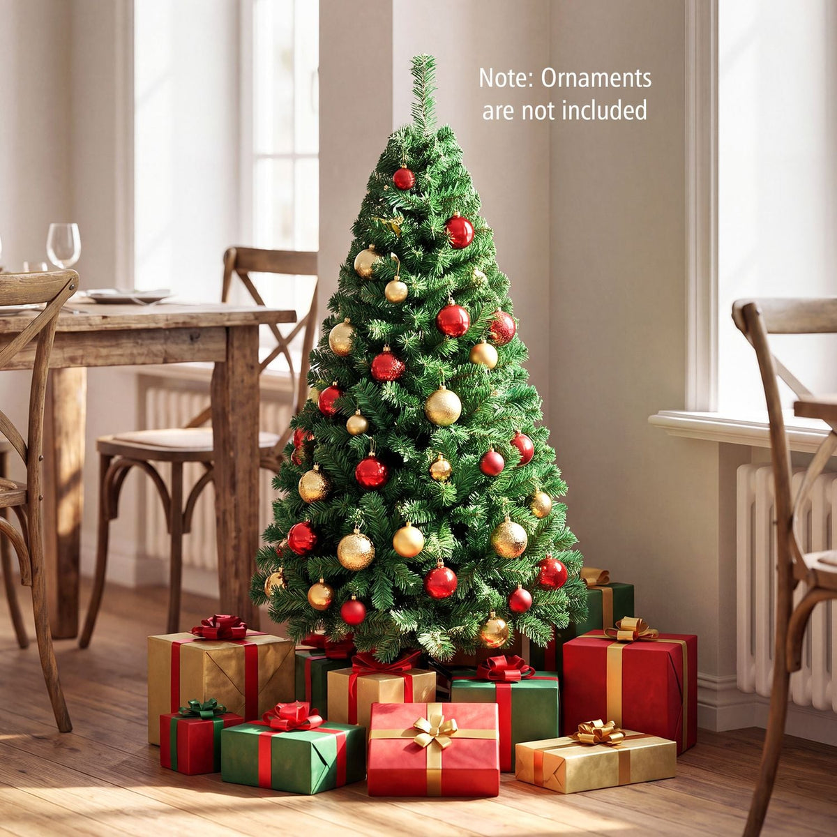 Arbre de Noël artificiel en PVC avec support en métal