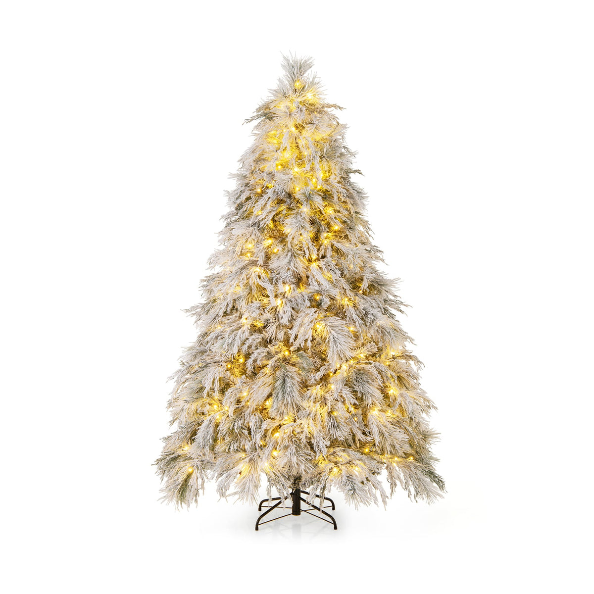 Arbre de Noël artificiel enneigé pré-éclairé