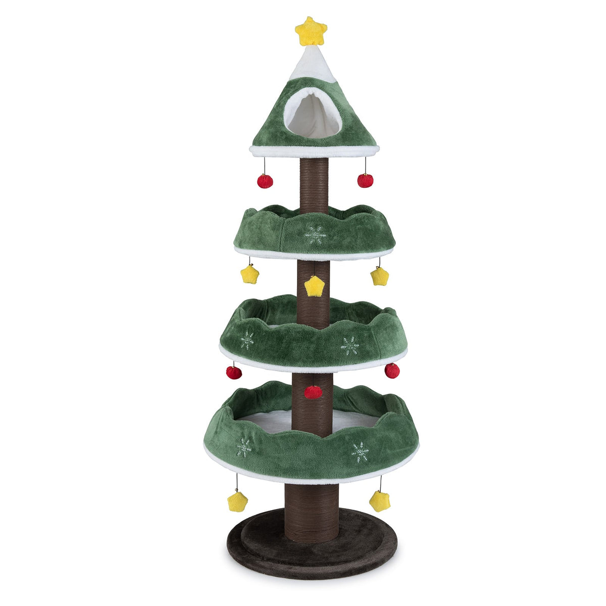 Arbre à chat de Noël multi-niveaux 179 cm