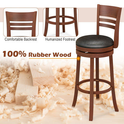Tabouret de bar pivotant en similicuir — Lot de 2