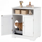 Hidden cat litter box enclosure side table