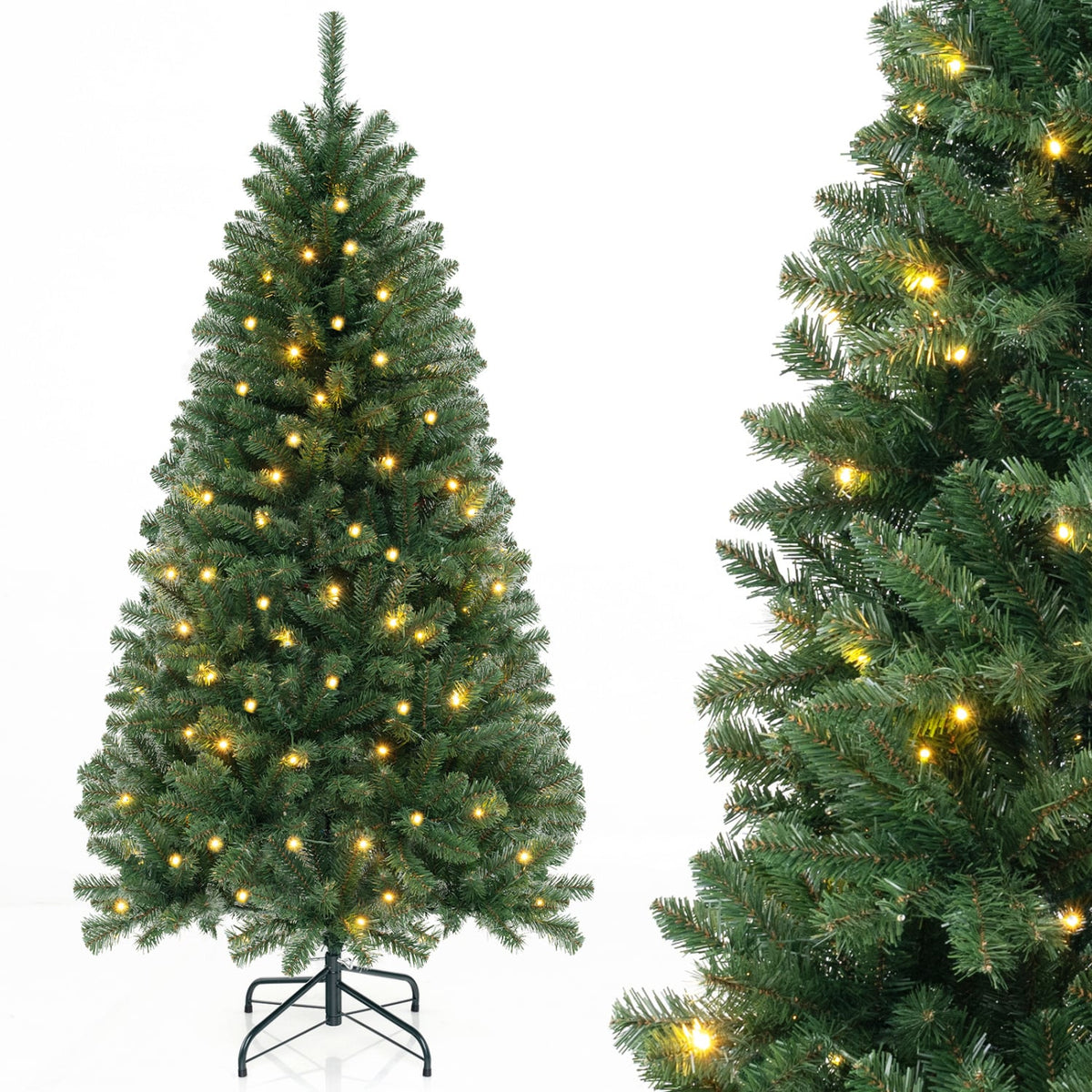 Arbre de Noël artificiel pré-éclairé avec lumières DEL
