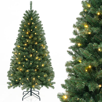 Arbre de Noël artificiel pré-éclairé avec lumières DEL