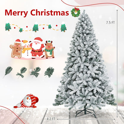 Arbre de Noël artificiel enneigé 229 cm