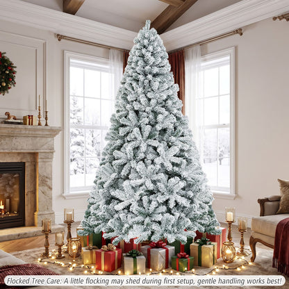 Arbre de Noël artificiel enneigé 229 cm