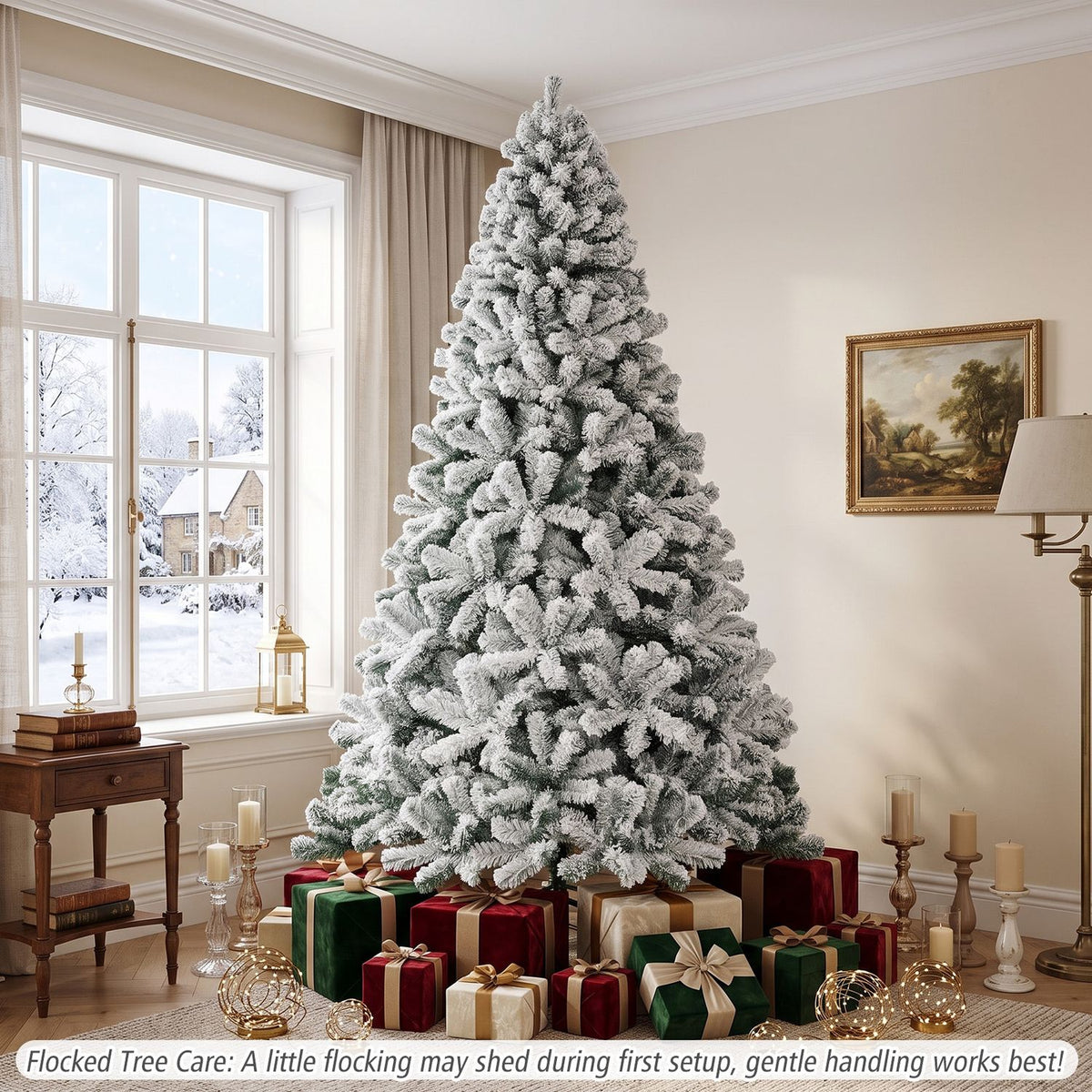 Arbre de Noël artificiel enneigé 229 cm