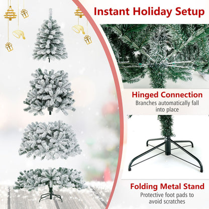 Arbre de Noël artificiel enneigé 229 cm