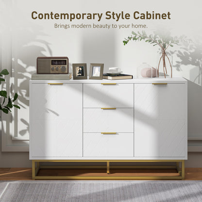 Mueble de almacenamiento de 120 cm con puertas y cajones