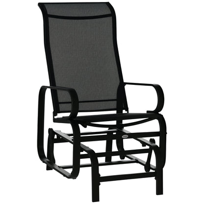 Patio Glider Chair with Breathable Mesh Fabric