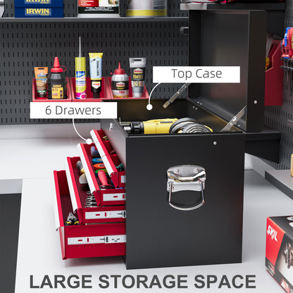 6 Drawer Portable Metal Tool Box