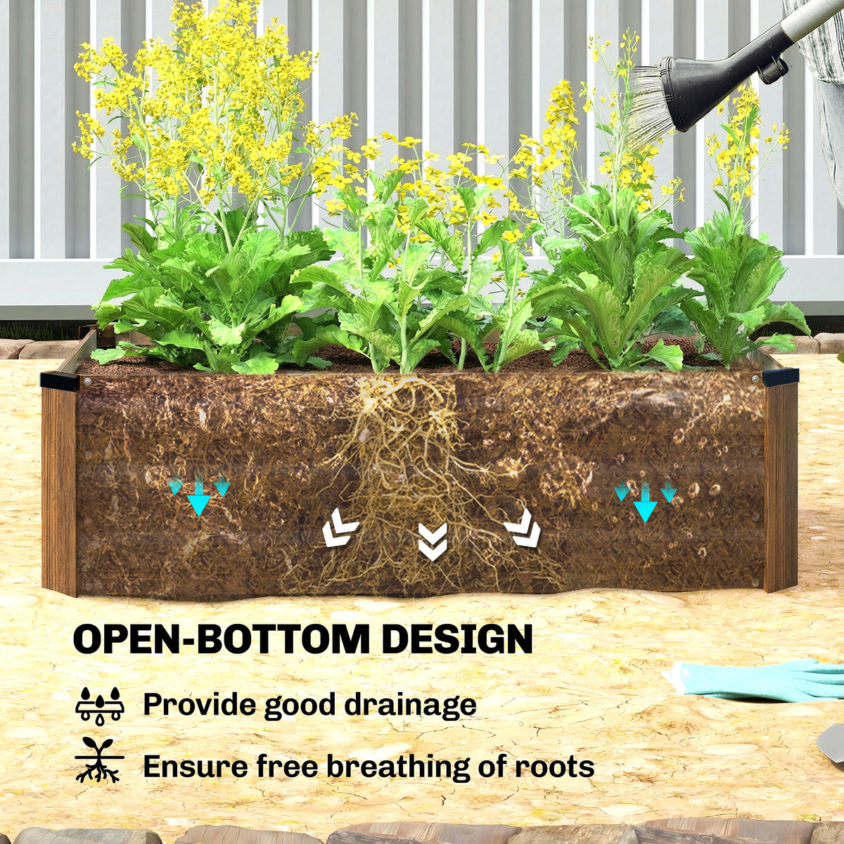 Galvanized Raised Garden Beds Set of 2 Outdoor