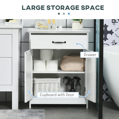 Bathroom floor cabinet with drawer