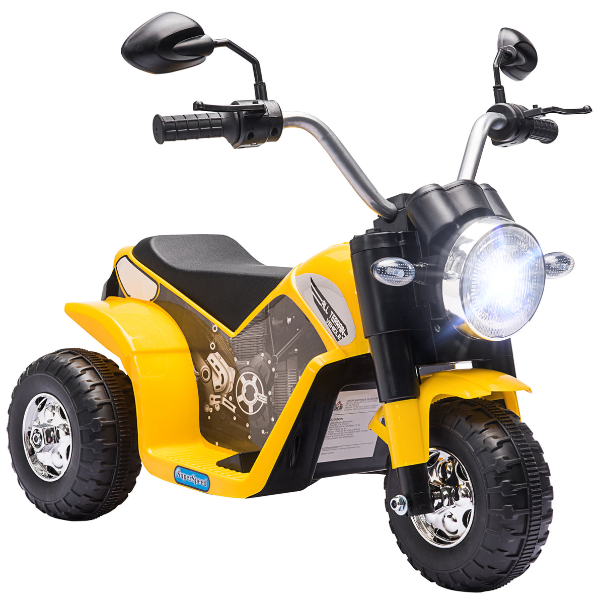Kids Electric Dirt Bike 3-Wheel Ride-On 6V