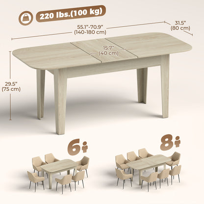 Extendable Oval Farmhouse Dining Table