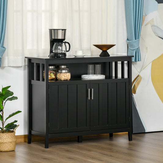 Sideboard buffet server storage cabinet with adjustable shelves