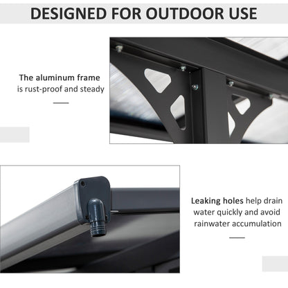 Outdoor hardtop pergola gazebo 10' x 10' — aluminum