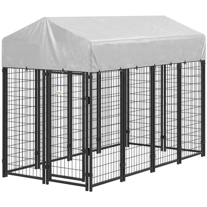 Outdoor Dog Kennel with Roof