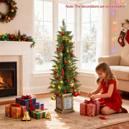 Arbre de Noël artificiel en pot de 122 cm — Lot de 2